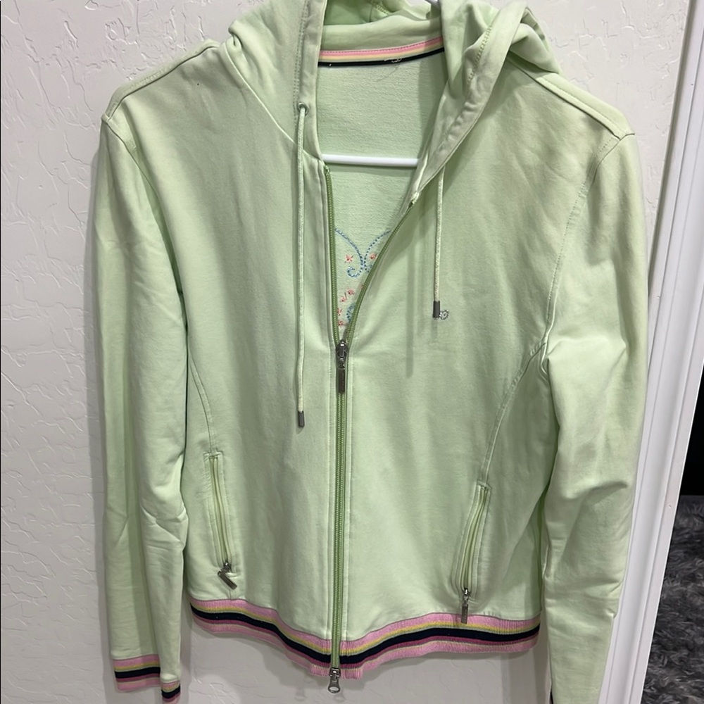 Women's Light Green Hooded Jacket